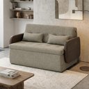 Ver imagem 1 de Sofá Cama 2 Lugares Casal 1,30 Mts Pompeia Sissy Matrix Cor:Granada Bege Marrom Claro