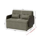 Ver imagem 6 de Sofá Cama 2 Lugares Casal 1,30 Mts Pompeia Sissy Matrix Cor:Granada Bege Marrom Claro