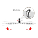 Ver imagem 5 de Ducha Quadrada Dourada em Inox 20x20 Braço 38 Cm Parede