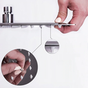 Ver imagem 4 de Ducha Quadrada Dourada em Inox 20x20 Braço 38 Cm Parede