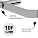 Ver imagem 3 de Papeleira de Banheiro Acessório Porta Rolo de Papel Higiênico Grego Metal Escovado Patmoa