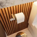 Ver imagem 5 de Papeleira de Banheiro Acessório Porta Rolo de Papel Higiênico Grego Metal Escovado Patmoa