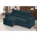 Ver imagem 2 de Sofá Arezzo Retrátil/reclinável 4 Lugares Suede Petróleo 2,15m - Xflex Sofás