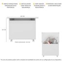 Ver imagem 3 de Caixa de Brinquedos Baú Organizador com Rodízios Multimóveis FG3637 Branco