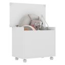 Ver imagem 1 de Caixa de Brinquedos Baú Organizador com Rodízios Multimóveis FG3637 Branco