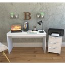 Ver imagem 1 de Kit Escritório B29 com Mesa e Gaveteiro - Branco