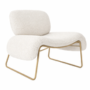 Ver imagem 5 de Kit Poltrona e Puff Calm Versátil Boucle Zahav Estofados:bouclé Off White