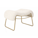 Ver imagem 6 de Kit Poltrona e Puff Calm Versátil Boucle Zahav Estofados:bouclé Off White