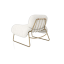 Ver imagem 7 de Kit Poltrona e Puff Calm Versátil Boucle Zahav Estofados:bouclé Off White