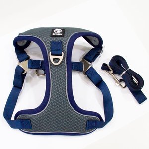 Peitoral e Guia para cachorros ajustável com duplo anel para maior segurança - M