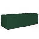 Ver imagem 1 de Calçadeira Recamier Baú para Cama de Casal King Dália 195x50 Cm W01 Suede Verde Musgo - Lyam