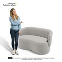 Ver mais imagens de Kit Poltrona e Namoradeira Aisha Orgânica Bouclê Bege - Desk Design