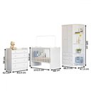Ver imagem 4 de Quarto Infantil Completo Ana 2 Portas 7 Gavetas Branco - Pnr Móveis