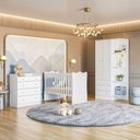 Ver imagem 1 de Quarto Infantil Completo Ana 2 Portas 7 Gavetas Branco - Pnr Móveis