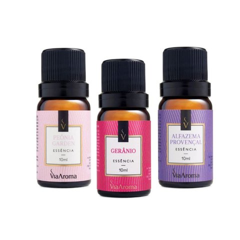 Kit Feliz 3 Essencias Via Aroma 10ml