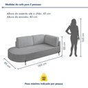 Ver imagem 3 de Sofá Living Orgânico 2 Lugares 165cm Base de Ferro Braço Direito Norten 