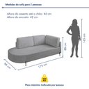 Ver imagem 3 de Sofá Living Orgânico 2 Lugares 175cm Base de Ferro Braço Direito Norten