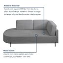 Ver imagem 7 de Sofá Living Orgânico 2 Lugares 175cm Base de Ferro Braço Direito Norten