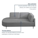 Ver imagem 5 de Sofá Living Orgânico 2 Lugares 175cm Base de Ferro Braço Direito Norten