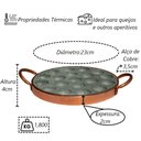 Ver imagem 3 de Fogareiro Réchaud g e Provolera Redonda 23cm Pedra Sabão
