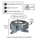 Ver imagem 2 de Fogareiro Réchaud g e Provolera Redonda 23cm Pedra Sabão