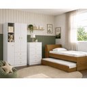 Ver imagem 3 de Quarto Solteiro Completo BB28BB120BB322COLCHOES2 3 Portas 5 Gavetas Branco Ditália Móveis