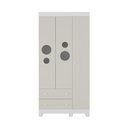 Ver imagem 7 de Guarda-roupa Infantil 92cm com Vidro 3 Portas e 2 Gavetas Bombom Multimóveis Mp4462 Branco-off