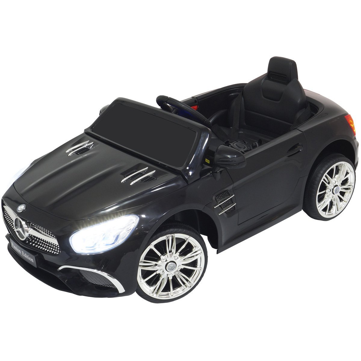 Mini Carro Elétrico Infantil 12V Mercedes SL400 Controle Remoto Criança Preto Brinqway Bw-206 Pt BW-