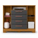 Ver imagem 6 de Cômoda Sapateira Essence 4 Gavetas 2 Portas Multiuso Moderno Quarto