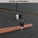 Ver imagem 4 de Cômoda Sapateira Essence 4 Gavetas 2 Portas Multiuso Moderno Quarto