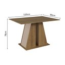 Ver imagem 3 de Conjunto Sala de Jantar Mesa Tampo de Madeira 6 Cadeiras Rustic/crema/hibiscos Wendy Madesa