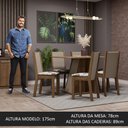 Ver imagem 5 de Conjunto Sala de Jantar Mesa Tampo de Madeira 6 Cadeiras Rustic/crema/hibiscos Wendy Madesa