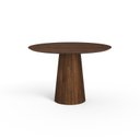 Ver imagem 1 de Mesa de Jantar Redonda 120cm Scandi 6 Lugares Lamina Natural de Madeira Castanho