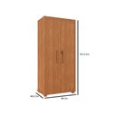 Ver imagem 6 de Sapateira Multiuso Atenas Mdf com Chave Armário Organizador Pés Madeira 2 Portas:nature