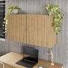 Armários Aéreos Escritório 120cm X 36cm 2 Portas F5 Office Cor:macadâmia - 1