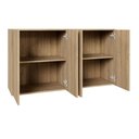 Ver imagem 5 de Armários Aéreos Escritório 120cm X 36cm 2 Portas F5 Office Cor:macadâmia