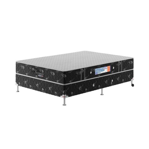 Cama Box Casal Bio Sonno Spubio Incofal Preto 138x188x52cm