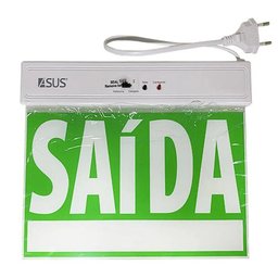 Placa De Sinalizaçao Saida Emergencia Led Lampada Luz SOS Iluminaçao Empresa Predio Condominio Casa  - 2