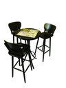 Ver imagem 1 de Mesa Área Gourmet Alta Redonda Preto Drink 3 Lugares