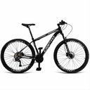 Ver imagem 1 de Bicicleta Unisex 19" Aro Aero 29 24v Freios a Disco Suspensão 80mm Guidão Curvo Preto/ Branco