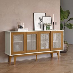 Buffet Detroit 04 Portas Off White/Nature - Tebarrot - 2