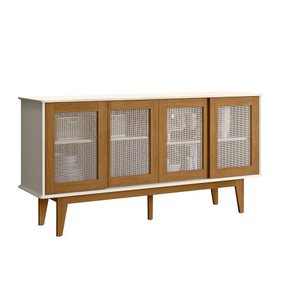 Buffet Detroit 04 Portas Off White/Nature - Tebarrot