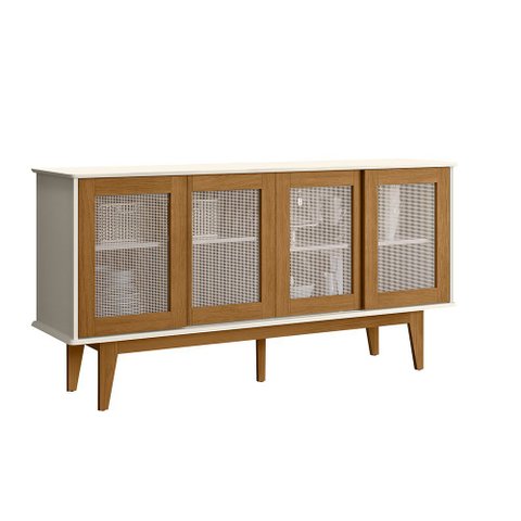 Buffet Detroit 04 Portas Off White/Nature - Tebarrot