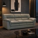 Ver imagem 4 de Sofá 3 Lugares para Sala de Estar 230cm Boston L06 Couro Fendi - Lyam Decor