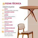 Ver imagem 6 de Sala de Jantar Mesa Ballare 135cm Tampo Laminado Redondo com 4 Cadeiras Malta