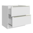 Ver imagem 4 de Balcão Madesa Lux 80 cm 2 Gavetas (Sem Tampo) Branco/Branco Veludo