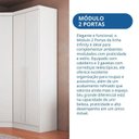 Ver mais imagens de Guarda-Roupa Modulado 2 Portas 3 Gavetas com Cabideiro Infinity Branco