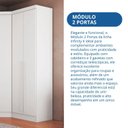 Ver mais imagens de Guarda-Roupa Modulado 2 Portas 3 Gavetas com Cabideiro Infinity Branco/Line