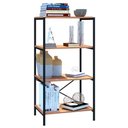 Ver imagem 1 de Estante Livreiro Baixa Multiuso 60cm 4 Prateleiras Preto