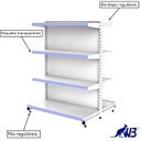 Ver imagem 2 de Gôndola Fácil INICIAL de Centro 1,24x0,90m - W3 - 15003
